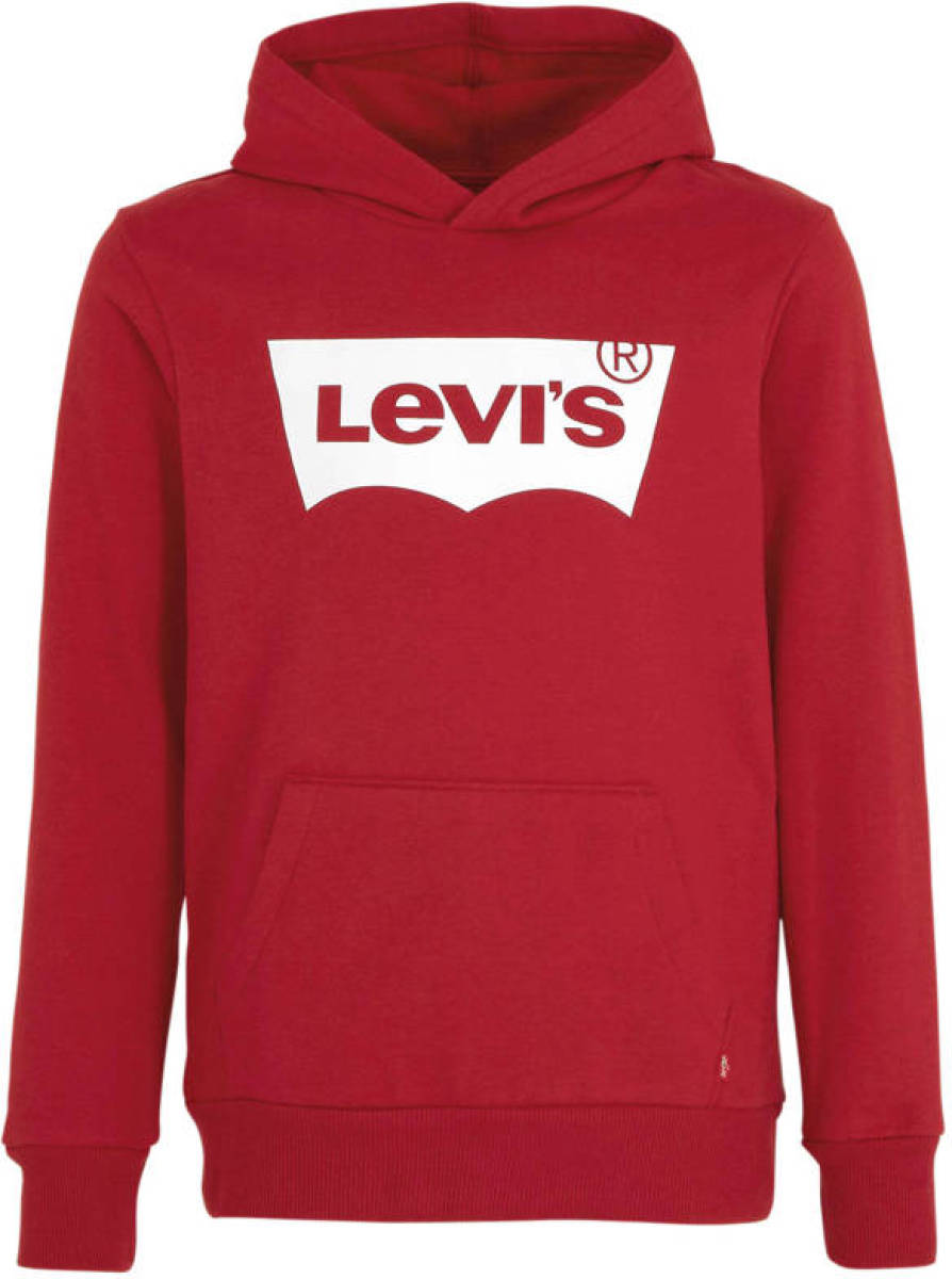 Levi's Kids hoodie met logo rood/wit