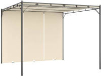 VidaXL Tuinprieel met zijgordijn 3x3x2,25 m crème