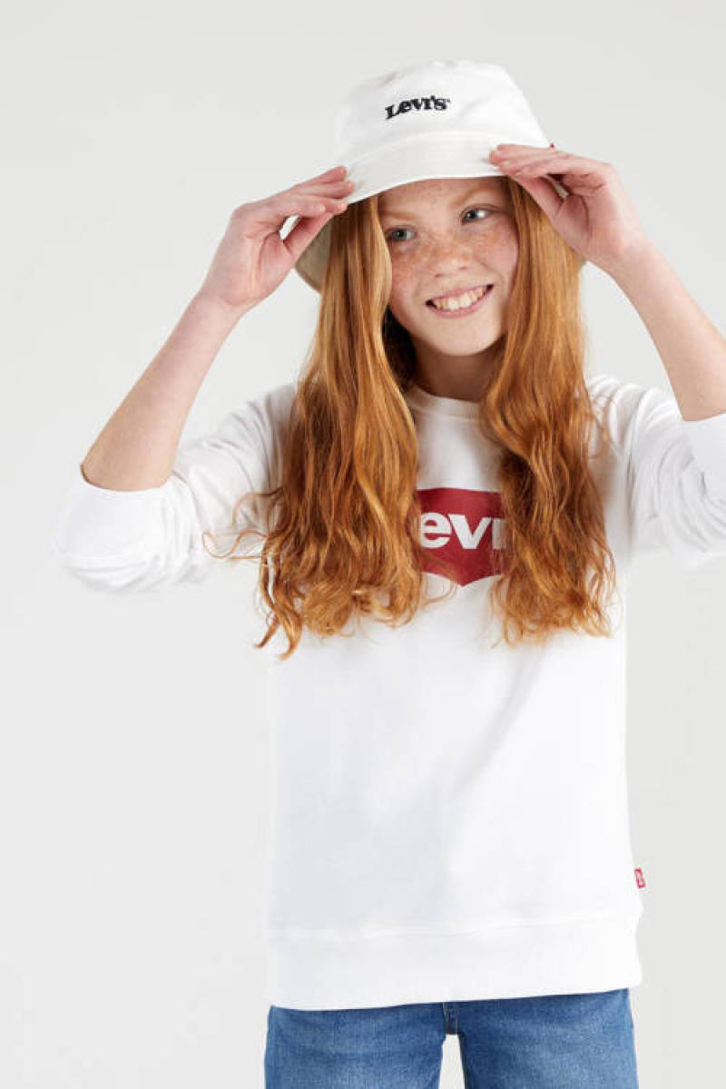 Levi's Kids sweater Key item met logo wit