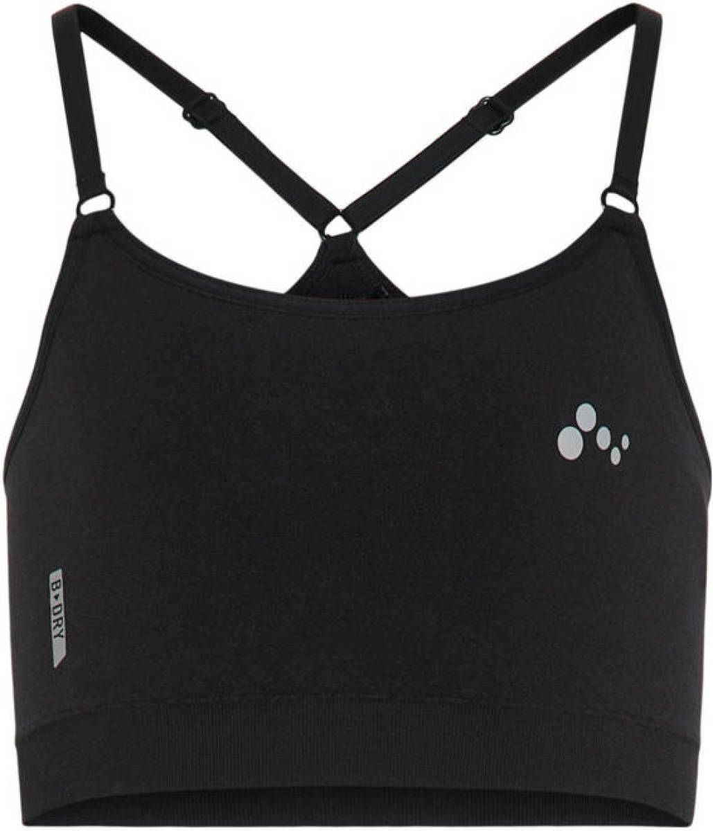 ONLY PLAY Girls cropped sporttop Lea zwart