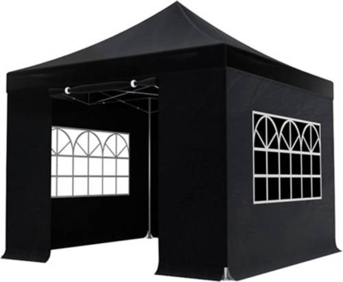 Lizzely Garden & Living Easy up 3x3m zwart 40mm (aluminium buizen) semi prof partytent