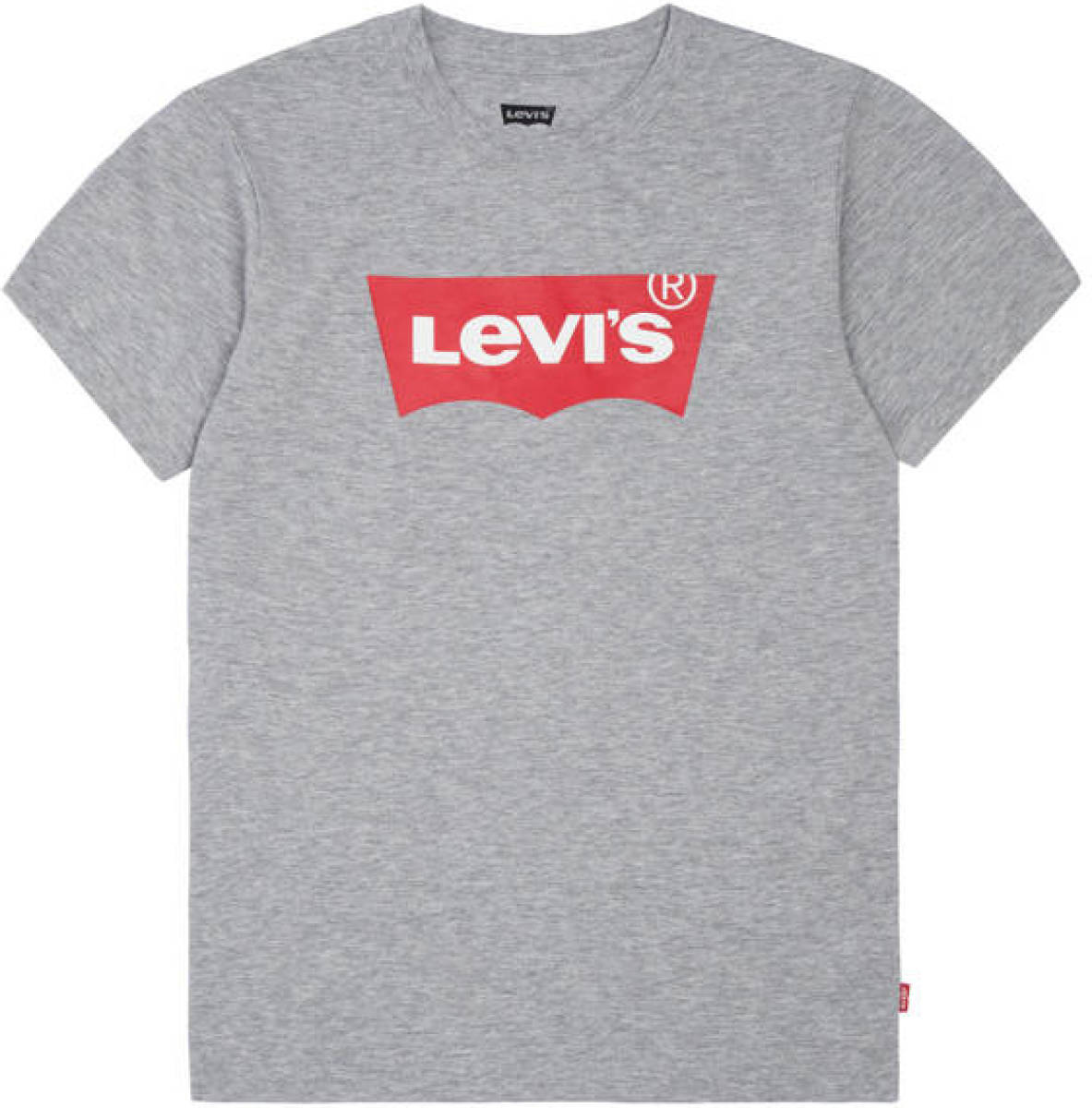 Levi's Kids T-shirt Batwing met logo grijs melange
