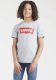 Levi's Kids T-shirt Batwing met logo grijs melange