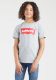 Levi's Kids T-shirt Batwing met logo grijs melange