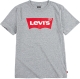 Levi's Kids T-shirt Batwing met logo grijs melange