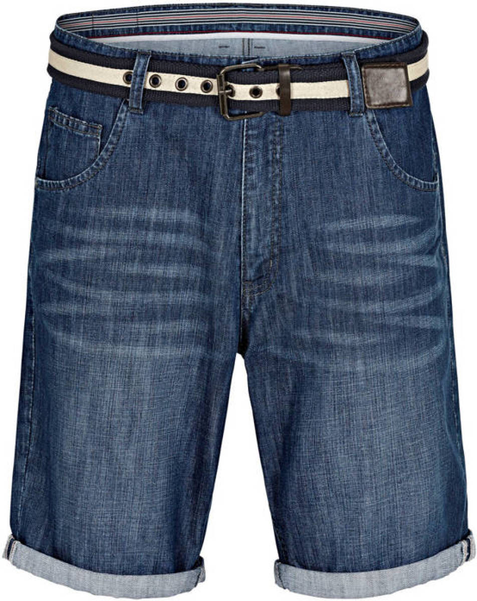 Jan Vanderstorm loose fit jeans Plus Size short LENAS dark denim