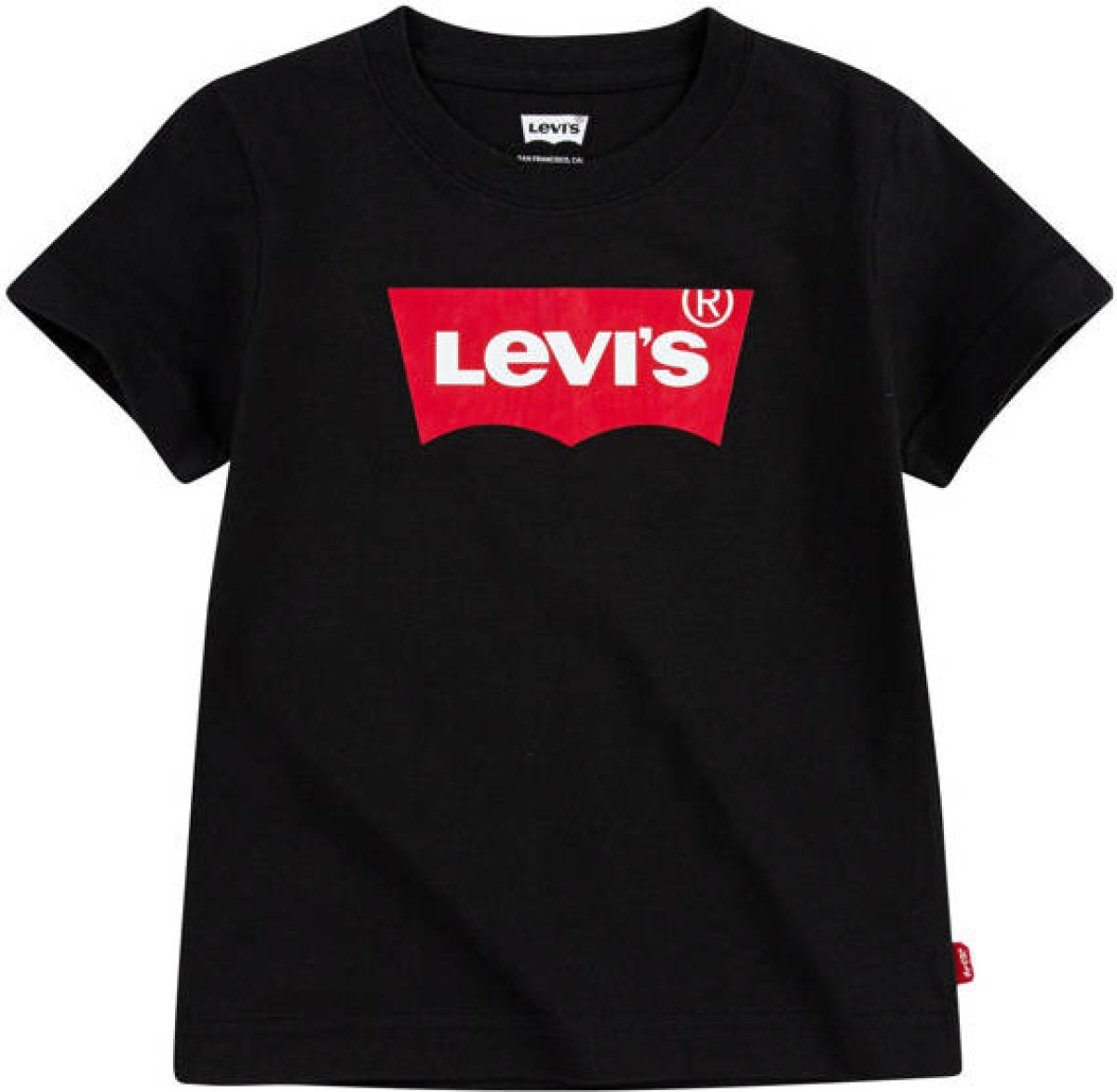 Levi's Kids T-shirt Batwing met logo zwart