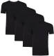 WE Fashion Fundamentals T-shirt zwart (set van 4)