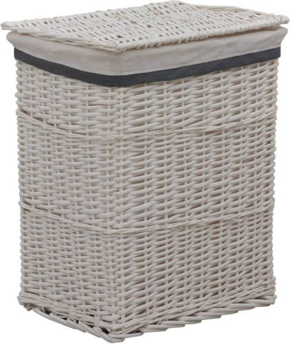 VidaXL Wasmand stapelbaar wilgen wit