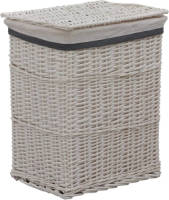VidaXL Wasmand stapelbaar wilgen wit