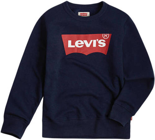 Levi's Kids sweater Batwing met logo donkerblauw