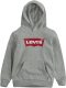 Levi's Kids hoodie Batwing met logo grijs melange