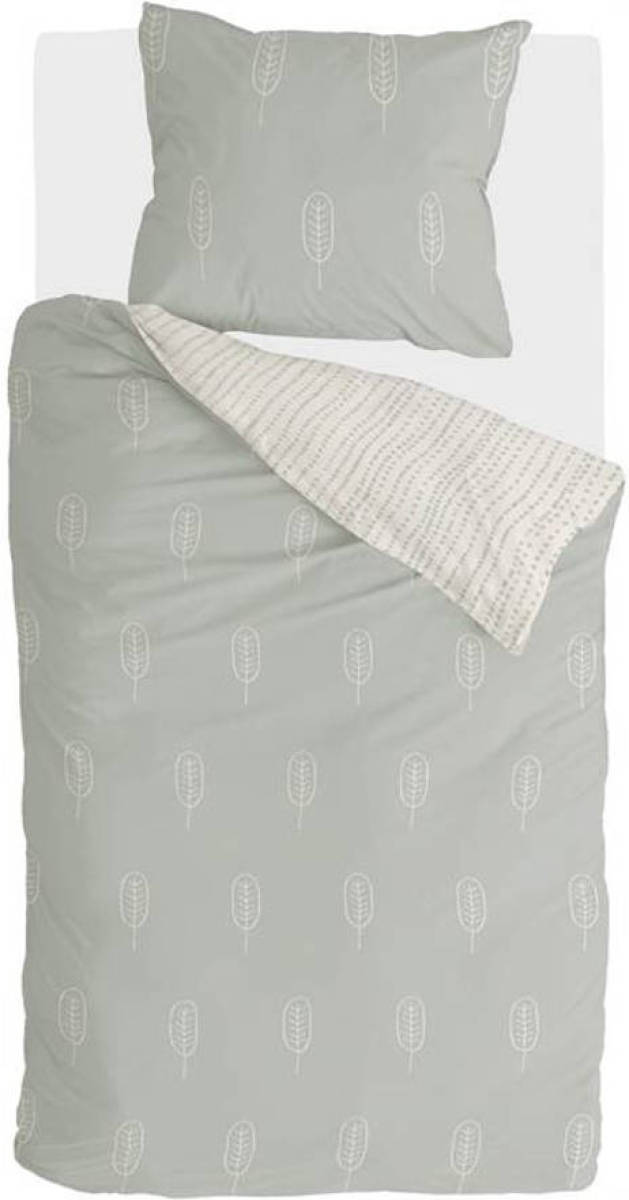 Walra Leave It dekbedovertrek - 1-persoons (140x200/220 cm + 1 sloop) - Flanel - Celadon