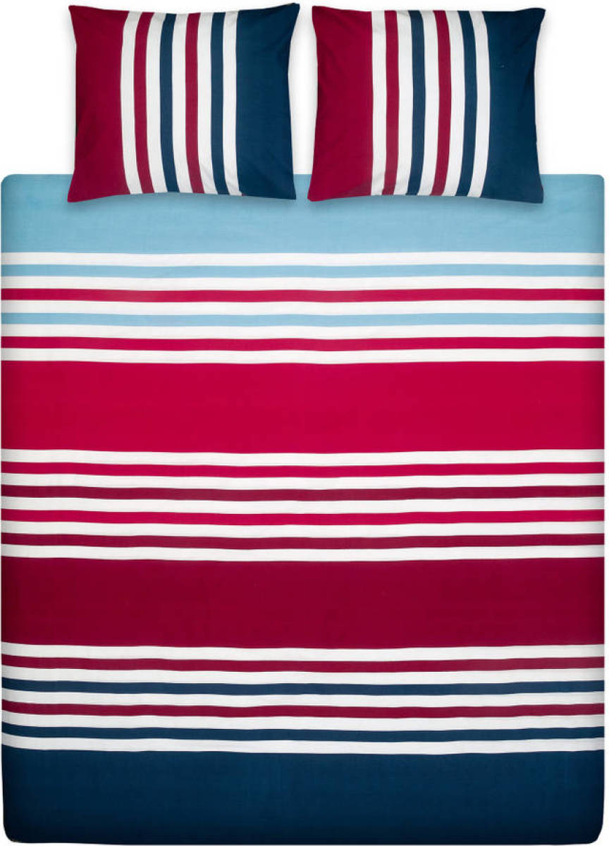 Ten Cate Katoenen Tweepersoons Dekbedovertrek - 200x200/220 - Trone Stripe