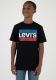 Levi's Kids T-shirt met logo zwart/rood/blauw