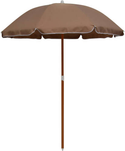 VidaXL Parasol met stalen paal 180 cm taupe