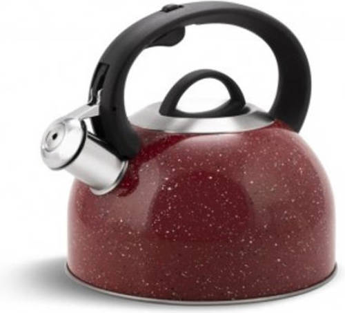 EDENBERG Classic Line - Luxe Fluitketel 2.5 liter - RVS - Rood