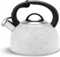 EDENBERG Classic Line - Luxe Fluitketel 2.5 liter - RVS - Wit