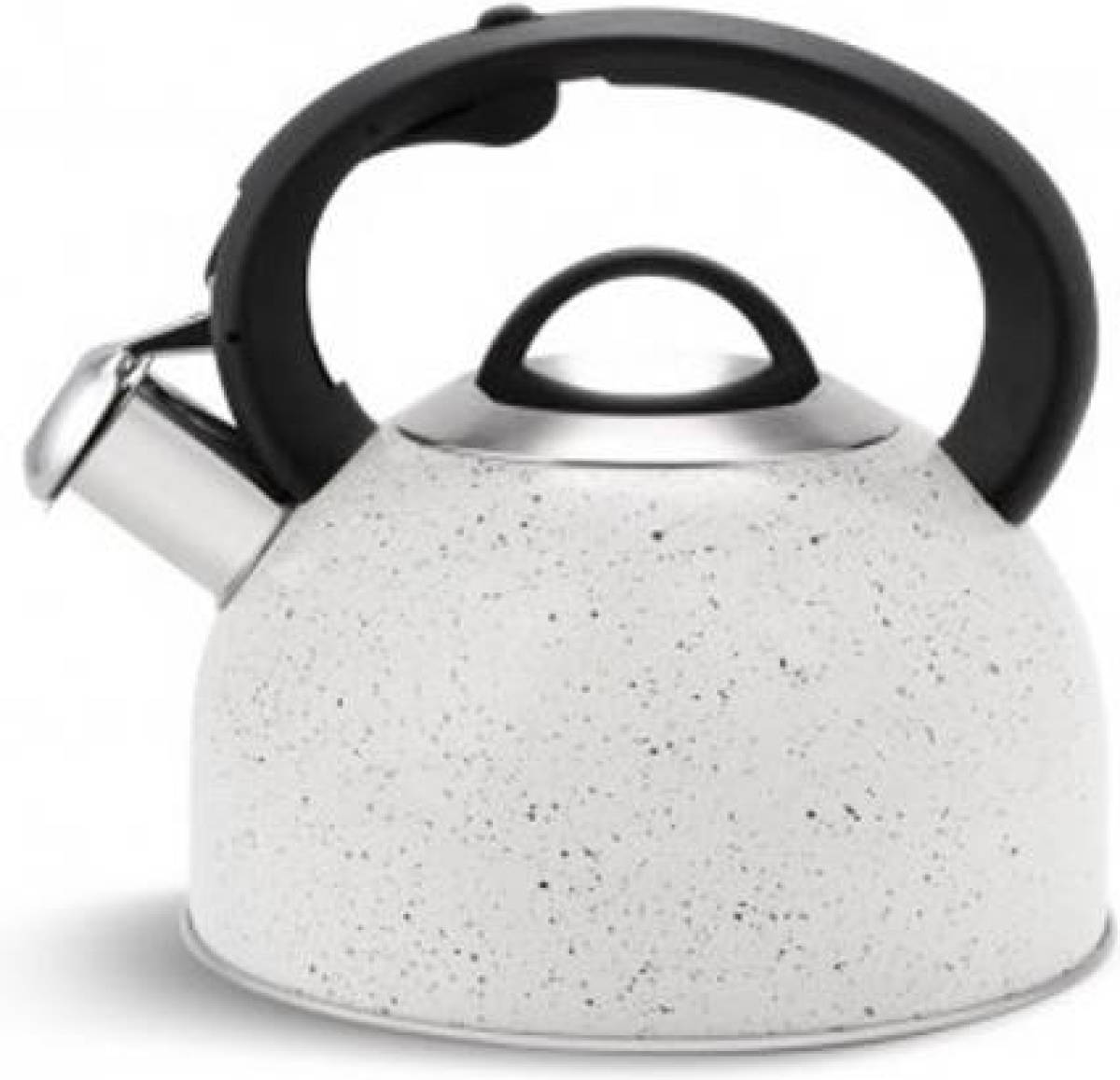 EDENBERG Classic Line - Luxe Fluitketel 2.5 liter - RVS - Wit
