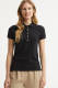 Lauren Ralph Lauren polo Kiewick met borduursels zwart/goud