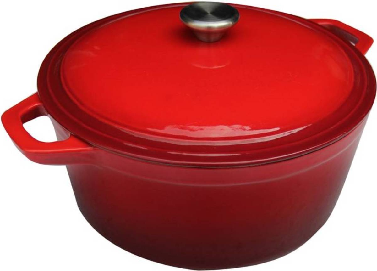 BerlingerHaus Braadpan Gietijzer Ã˜24cm 4,5L Rood