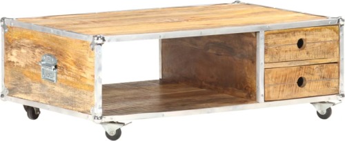 VidaXL Salontafel 89x59x33 cm massief ruw mangohout