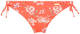 Sunseeker gebloemd strik bikinibroekje oranje/wit