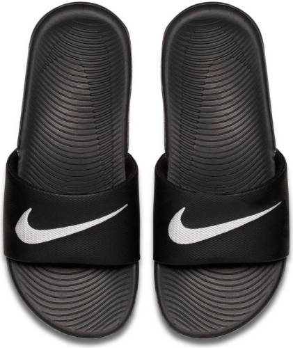 Nike Kawa Slide badslippers zwart/wit