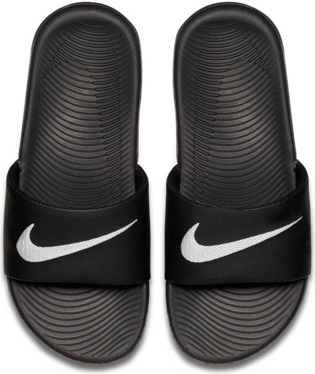 Nike Kawa Slide badslippers zwart/wit