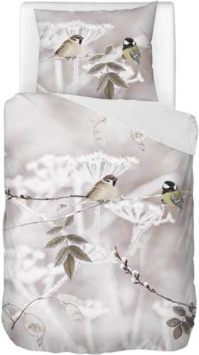 Snoozing Winter dekbedovertrek - 1-persoons (140x200/220 cm + 1 sloop) - Katoen - Grijs