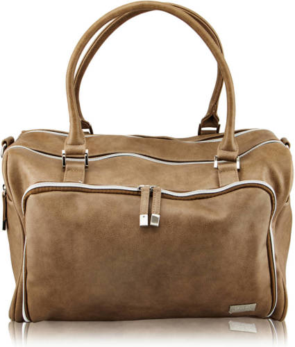 Isoki luiertas Double Zip lichtbruin