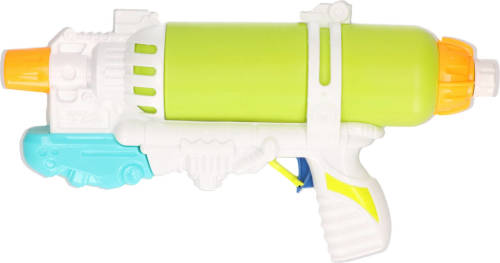 Merkloos 1x Waterpistolen/waterpistool Groen/wit Van 34 Cm Kinderspeelgoed - Waterspeelgoed Van Kunststof