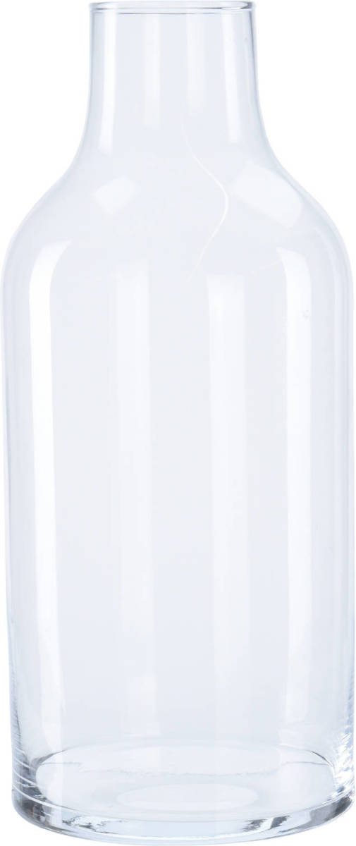 Bellatio Decorations 1x Glazen Fles Vaas/vazen 13,5 X 30 Cm Transparant 3300 Ml - Home Deco/woondecoratie Vazen - Woonaccessoires