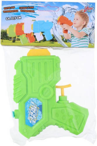 Merkloos 1x Waterpistolen/waterpistool Klein Van 12 Cm Groen Kinderspeelgoed - Waterspeelgoed Van Kunststof