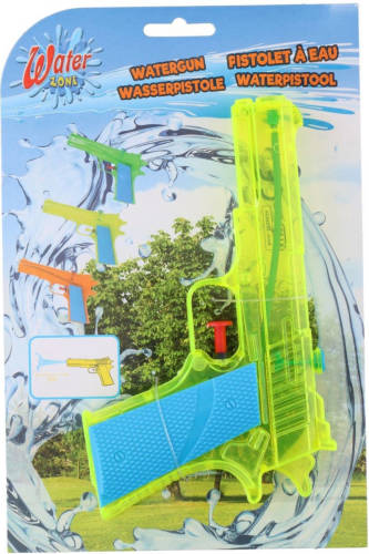 Merkloos 1x Waterpistolen/waterpistool Geel Klein Van 18 Cm Kinderspeelgoed - Waterspeelgoed Van Kunststof