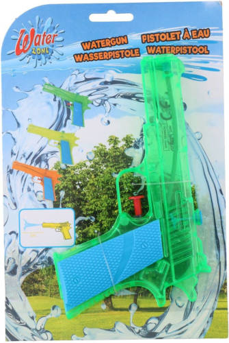 Merkloos 1x Waterpistolen/waterpistool Groen Klein Van 18 Cm Kinderspeelgoed - Waterspeelgoed Van Kunststof