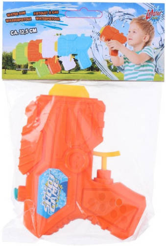 Merkloos 1x Waterpistolen/waterpistool Klein Van 12 Cm Oranje Kinderspeelgoed - Waterspeelgoed Van Kunststof