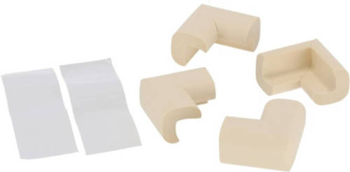 Merkloos Foam/traagschuim Hoekbeschermers Voor De Baby - 4x Stuks - Voor Tafel / Kasten - Veiligheid Voor Kinderen