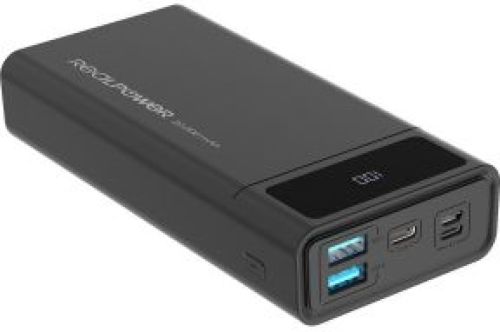 RealPower PB-20k PD powerbank 20000 mAh Zwart