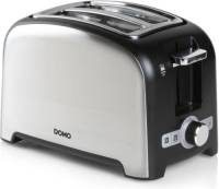 Domo DO959T - Broodrooster - 2 sleuven - opwarmrek - RVS