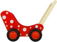Van Dijk Toys Van Dijk Poppenwagen rood met witte stippen (flatpacked)