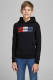 Jack & Jones JUNIOR hoodie Corp met logo zwart