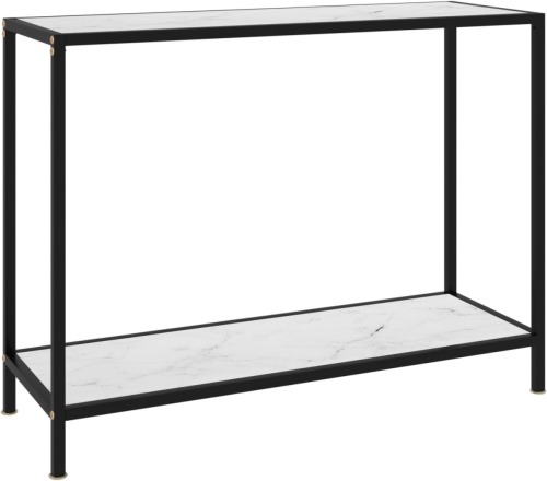 VidaXL Wandtafel 100x35x75 cm gehard glas wit