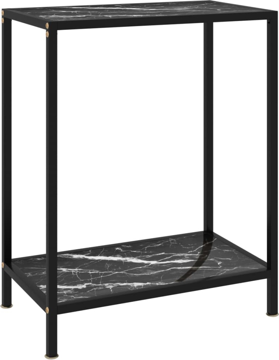 VidaXL Wandtafel 60x35x75 cm gehard glas zwart