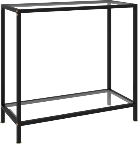 VidaXL Wandtafel 80x35x75 cm gehard glas transparant