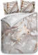 Heckett & Lane dekbedovertrek Sonny - Flint Taupe - 1-Persoons 140x200/220 cm