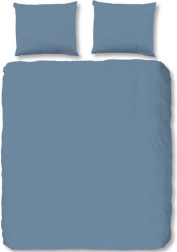 HIP Uni Satin dekbedovertrek - Lits-jumeaux (240x200/220 cm + 2 slopen) - Katoen satijn - Ice Blue