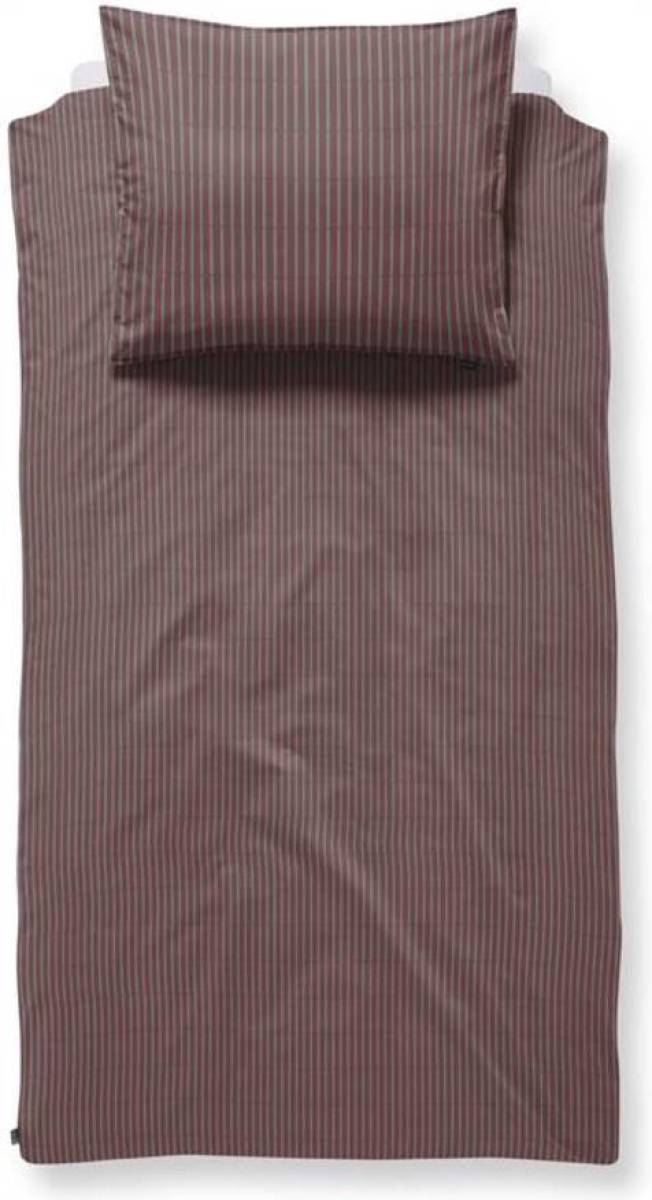 Damai Hemingway dekbedovertrek - 1-persoons (140x200/220 cm + 1 sloop) - Katoen - Oxblood Red