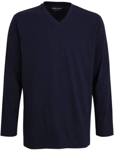Ceceba +size pyjamatop donkerblauw