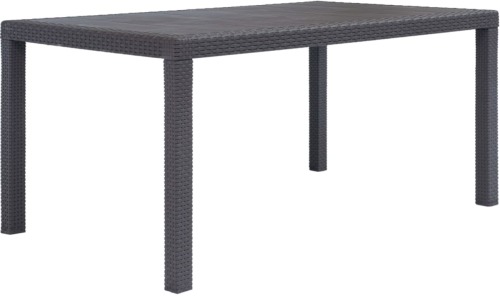 VidaXL Tuintafel 150x90x72 cm rattan-look kunststof bruin